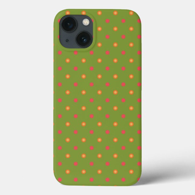Poppy Färg Polka dots iPad Case-Mate Fodral (Baksida)