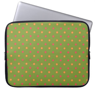 Poppy Färg Polka dots Neoprene Laptop sleeve