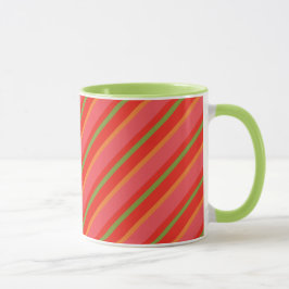 Poppy Färg Snazzy Rand Ringer Mugg