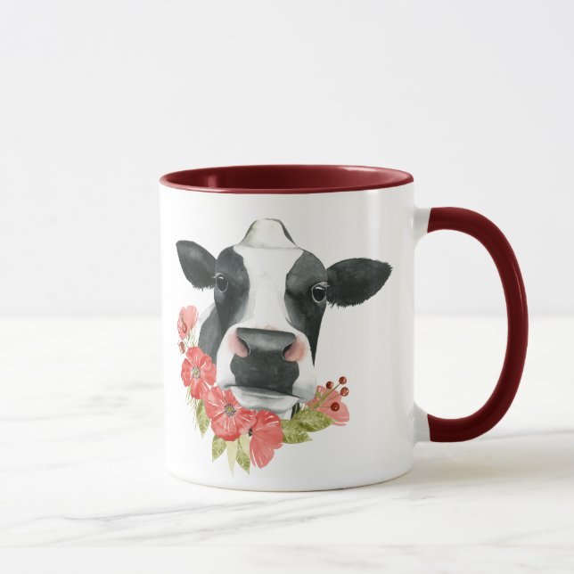 Poppy Farm - Cow with Flowers Mugg (Höger)