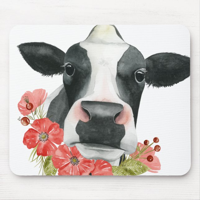 Poppy Farm - Cow with Flowers Musmatta (Framsidan)