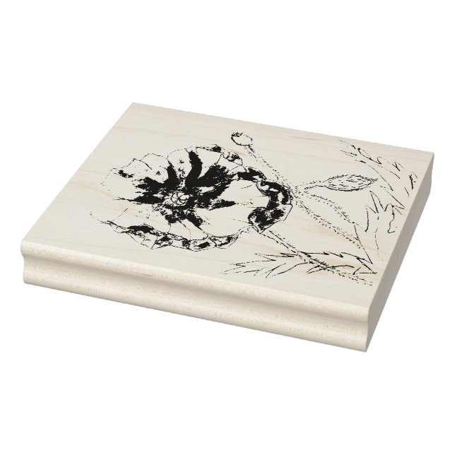 Poppy Flower för alla dina Vår-stämplingsbehov Stämpel (Stämpel)