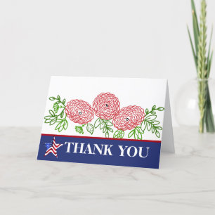 Poppy Flower från lycklig veterandagen Tack Kort