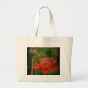 Poppy Flower Jumbo Tygkasse