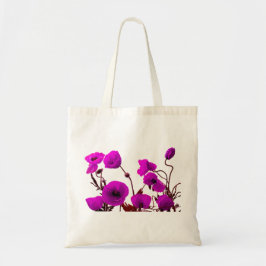 Poppy Flower Lila Blommigt Bröllop Bridesmaid Gift Tygkasse