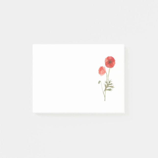 Poppy Flower Post-it Notes Block (Framsida)