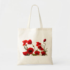 Poppy Flower Red Blommigt Bröllop Bridesmaid Gift Tygkasse