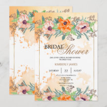 Poppy Flowers inbjudningskort för möhippan