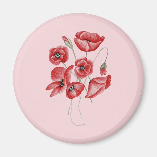 Poppy Flowers Magnet (Framsidan)