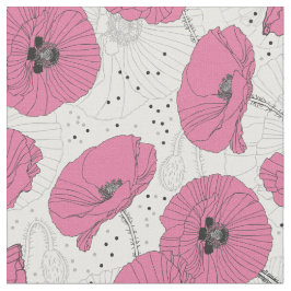 Poppy Flowers Mönster tyg