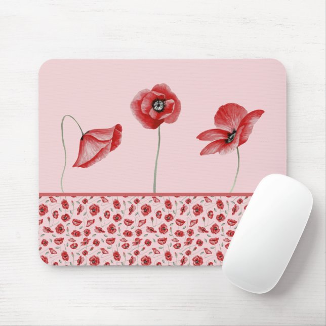 Poppy Flowers Musmatta (Med mus)