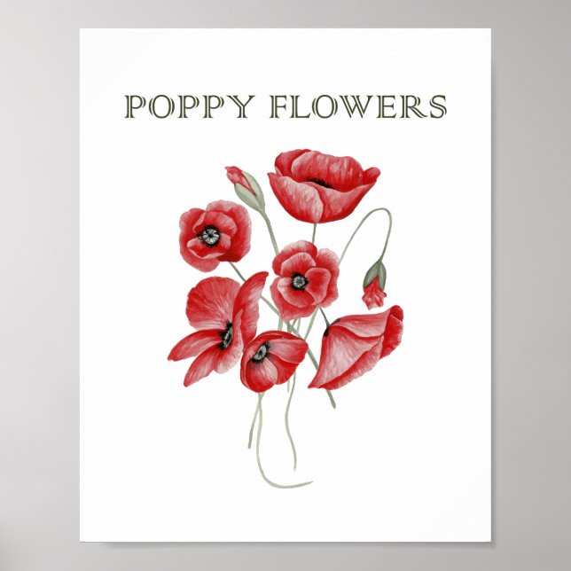 Poppy Flowers Poster (Framsidan)