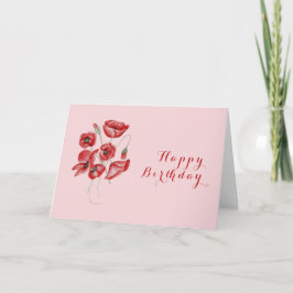 Poppy Flowers Tack Kort