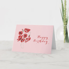 Poppy Flowers Tack Kort