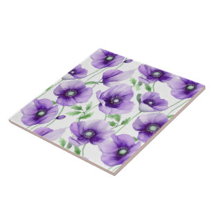 Poppy Flowers Tile Kakelplatta