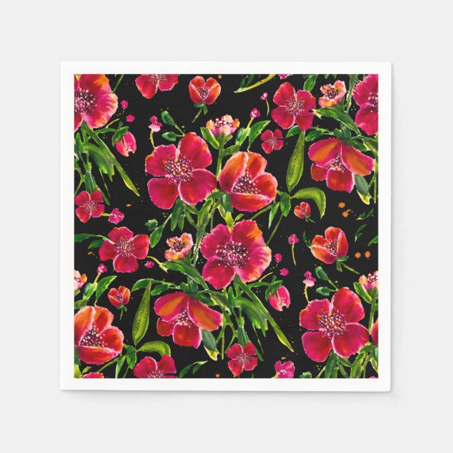 Poppy Garden Napkins Pappersservett (Framsidan)