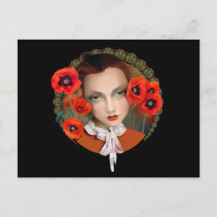 Poppy Girl-vykort Vykort