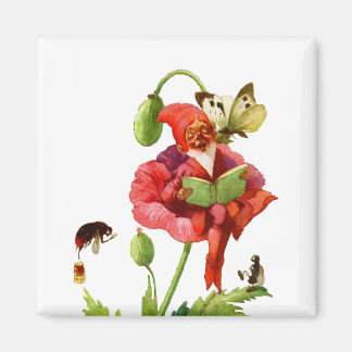 Poppy Gnome Magnet