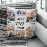 Poppy Grandfather Grandchildren Photo Collage Kudde<br><div class="desc">Fira det speciella bandet mellan Poppy och hans barnbarn med "Poppy Grandfather Grandchildren Photo Collage" Dekorativ kudde. Den här personligen dekorativ kudde har ett vackert arrangerat kollage av omhuldade foton, fångande av värdefulla ögonblick och glatta minnen som delas med hans älskade barnbarn. Den hjärtliga titeln "Vallmo" visas på en framträdande...</div>