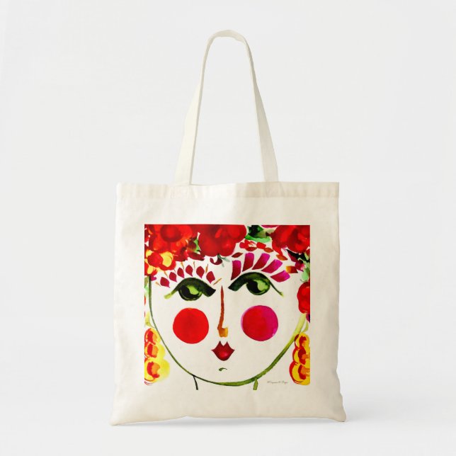Poppy - Gypsy Garden Girl Tote Tygkasse (Framsidan)