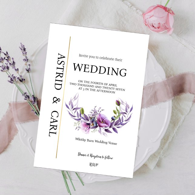 Poppy Heaven Wedding Invitation Inbjudningar (Skapare uppladdad)