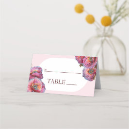 Poppy in Bloom | Elegant Watercolor Blommigt Bord Placeringskort