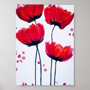 Poppy Kärlek Canvas Poster (5x7)