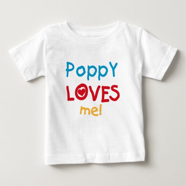 Poppy Kärlek Me T-shirts och presenter (Framsida)