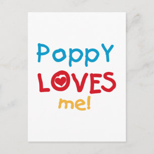Poppy Kärlek Me T-shirts och presenter Vykort