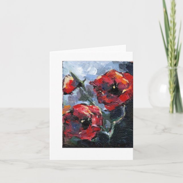 "Poppy Kärlek" Tack Kort (Framsida)