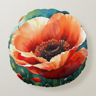 Poppy Kiss Rund Kudde