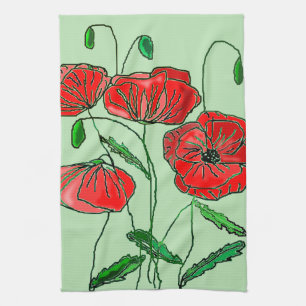 Poppy Kökshandduk