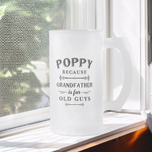 Poppy Lönsam farfar är till för gamla killar Frostat Ölglas