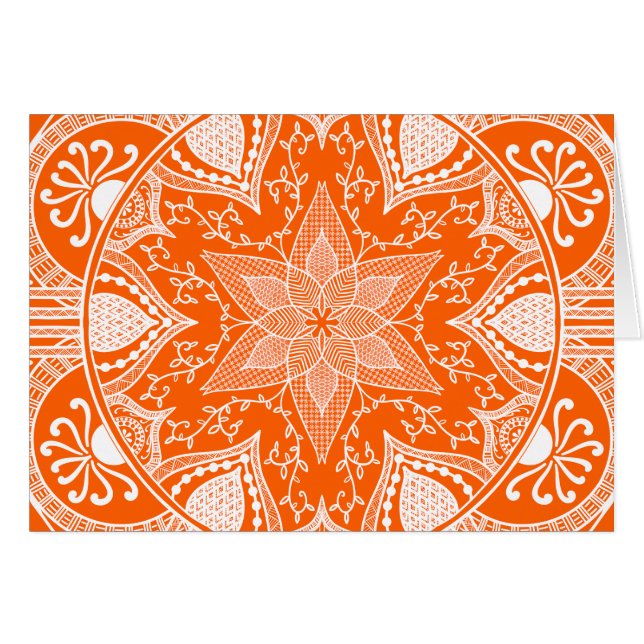 Poppy Mandala Hälsningskort (Framsidan Horizontal)