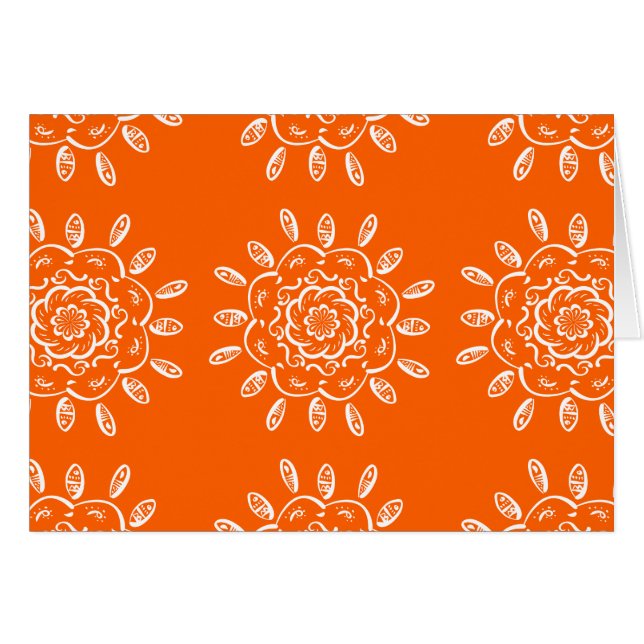 Poppy Mandala Hälsningskort (Framsidan Horizontal)
