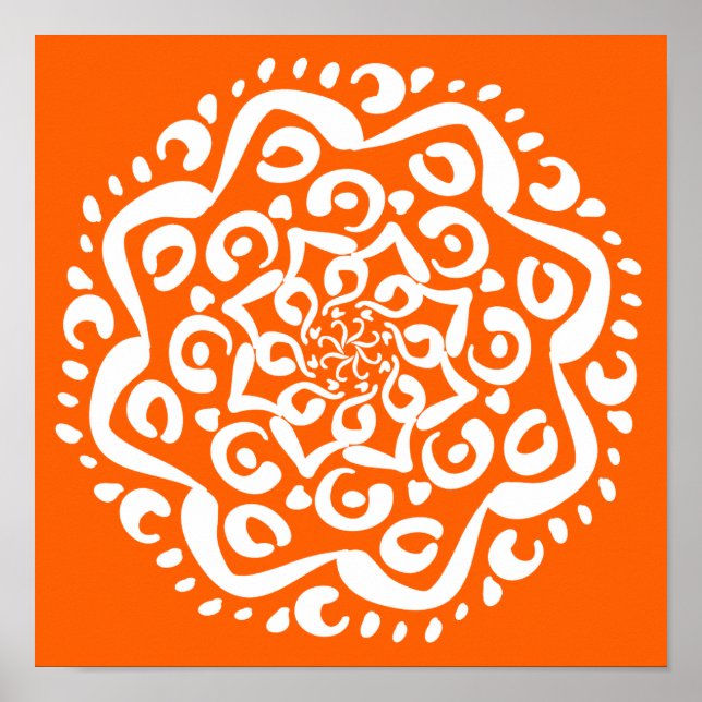 Poppy Mandala Poster (Framsidan)