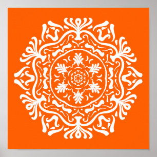 Poppy Mandala Poster