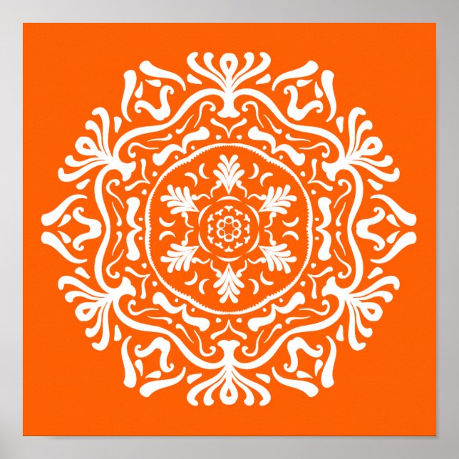 Poppy Mandala Poster (Framsidan)