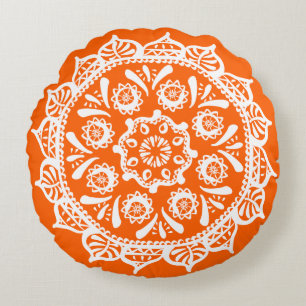 Poppy Mandala Rund Kudde