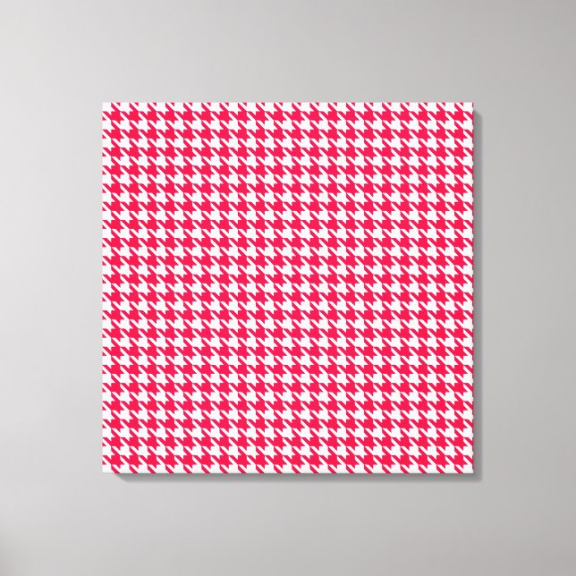 Poppy Modern Houndstooth på Emporiomoffa Canvastryck (Framsida)