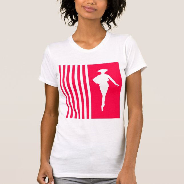 Poppy Modern Rand med Mode Silhouette Tee Shirt (Framsida)