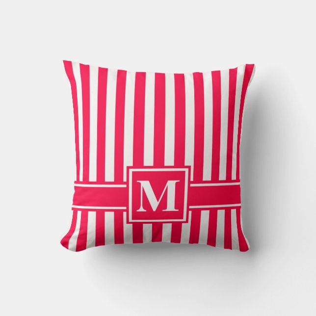 Poppy Modern Rand med Monogram Kudde (Framsida)