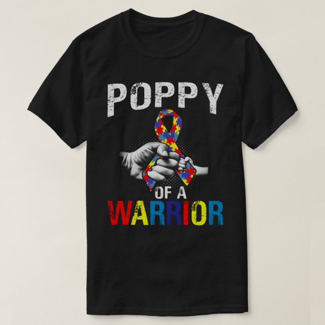 Poppy of a Warrior Autism Awareness T Shirt (Design framsida)