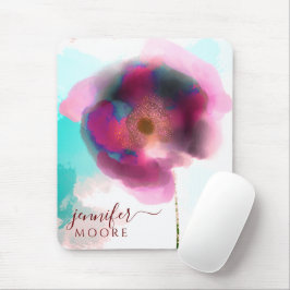 Poppy of Troy Burgundy Watercolor Script Musmatta