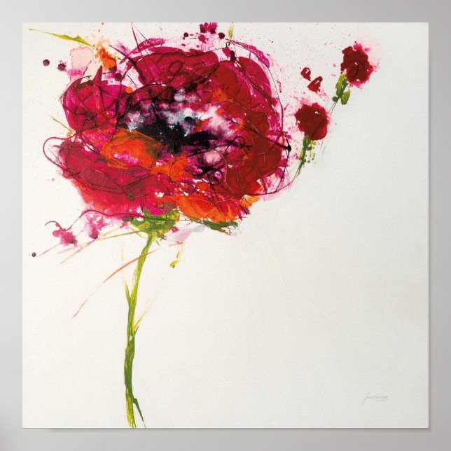 Poppy on White Poster (Framsidan)