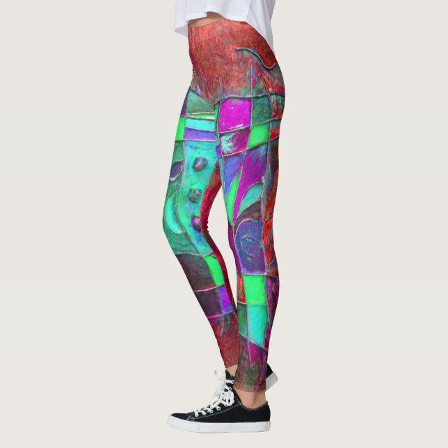 "Poppy Open" av Paul Buică Leggings (Vänster)