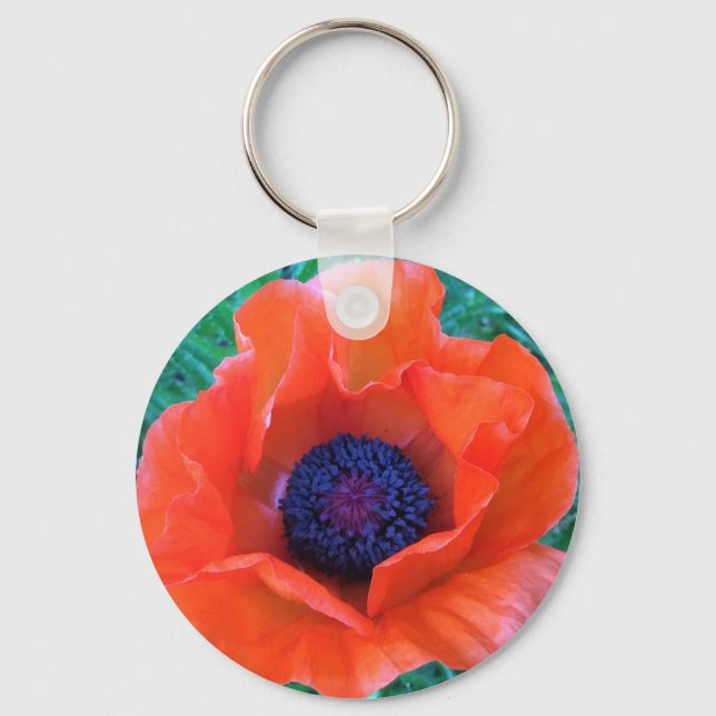 POPPY Oriental Red Orange — Nyckelring (Framsida)