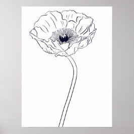 Poppy Outline Poster