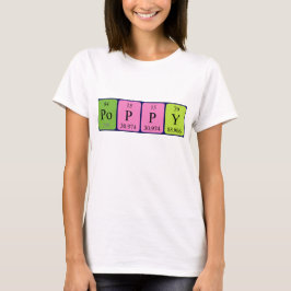 Poppy Periodiska bord namn-skjorta Tee Shirt