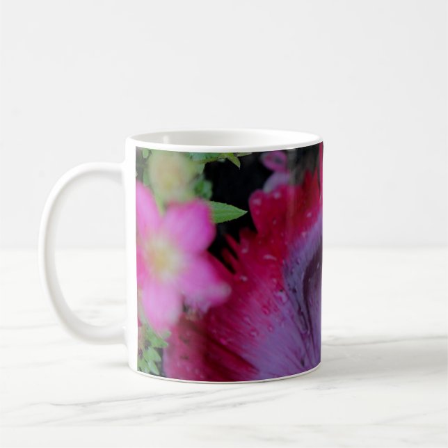 Poppy Petal och Little Rosa Flowers Kaffemugg (Vänster)